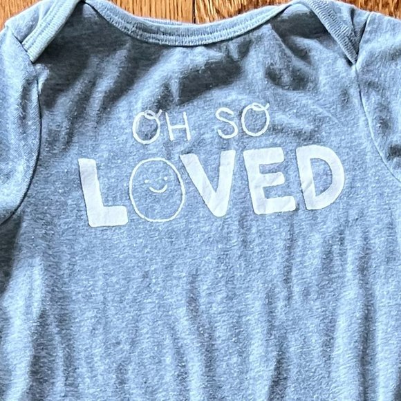 Oh So Loved gray romper - Cat & Jack 6-9 months - Picture 2 of 4